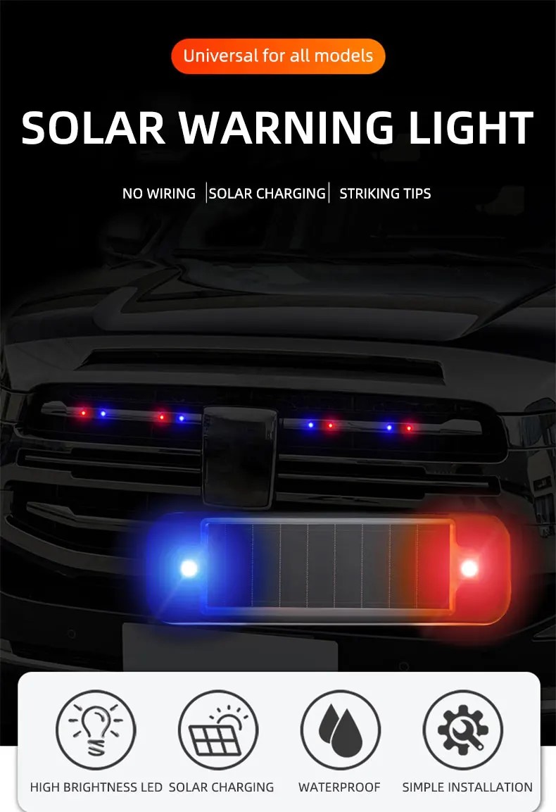 Mini LED Solar Power Car Warni - Sos Light Strobe のレビューと価格