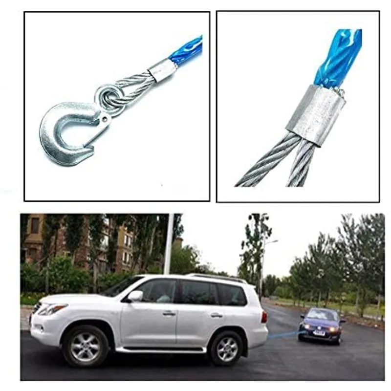Car Towing Rope 3-7 Tons Steel - Rescue Rope Throw のレビューと価格