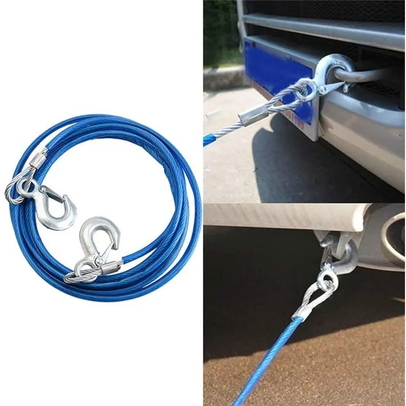 Car Towing Rope 3-7 Tons Steel - Rescue Rope Throw のレビューと価格