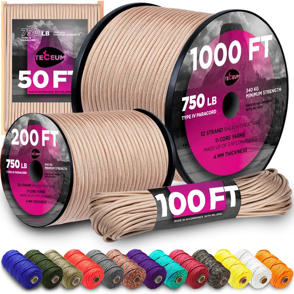 750 lb Paracord Rope - 1000Ft/ - Para Cord 1000Ft のレビューと価格