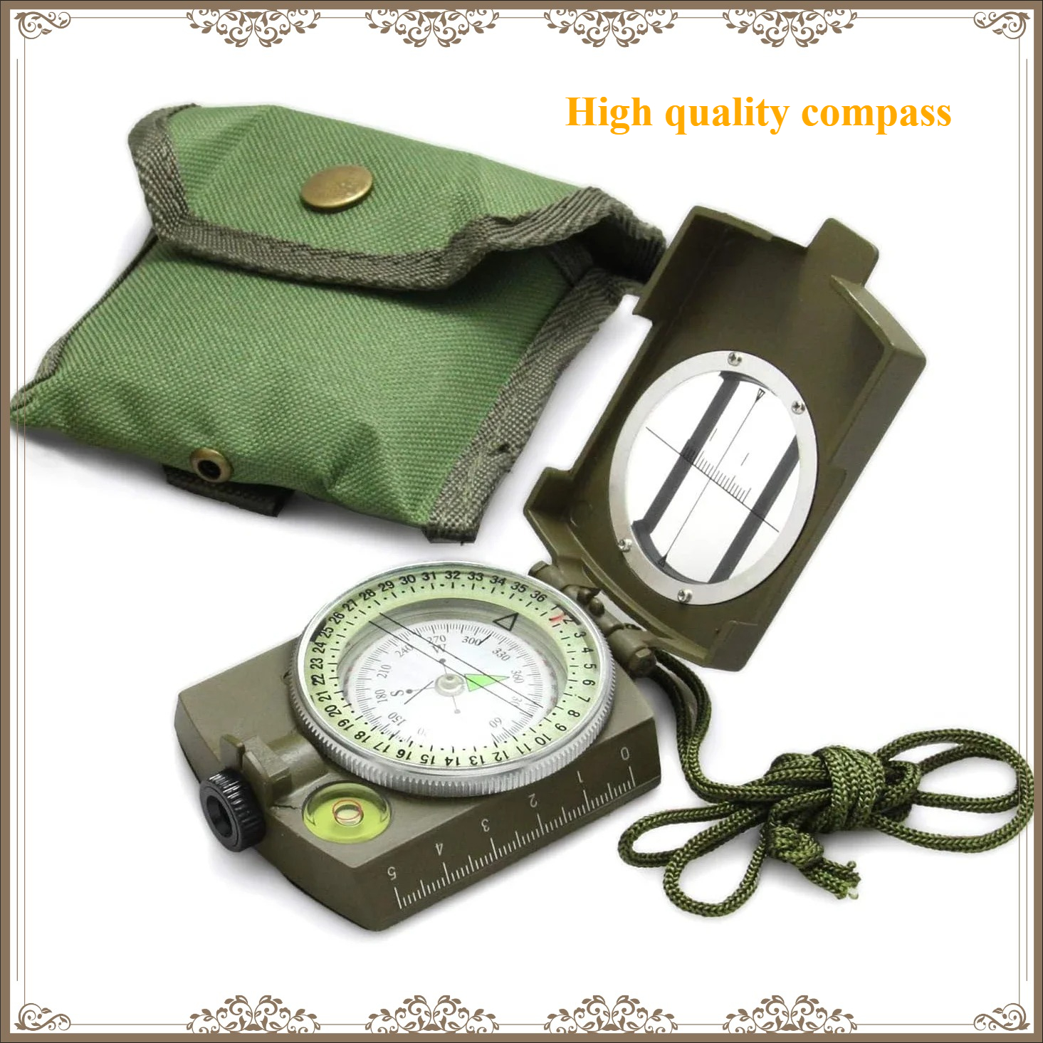 Waterproof Shockproof Tactical - Compass Lensatic のレビューと価格