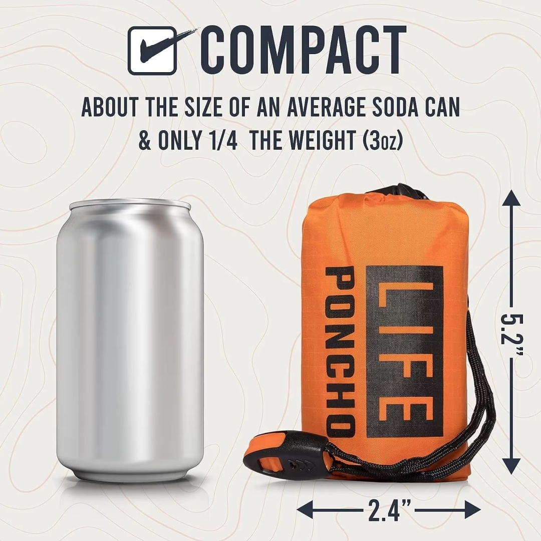 LIFE poncho Emergency Survival - Survival Blanket Reflective のレビューと価格