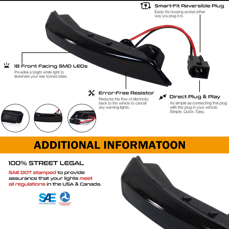 2x Dynamic Side Mirror Lamp Fo - Signal Panel Orange のレビューと価格