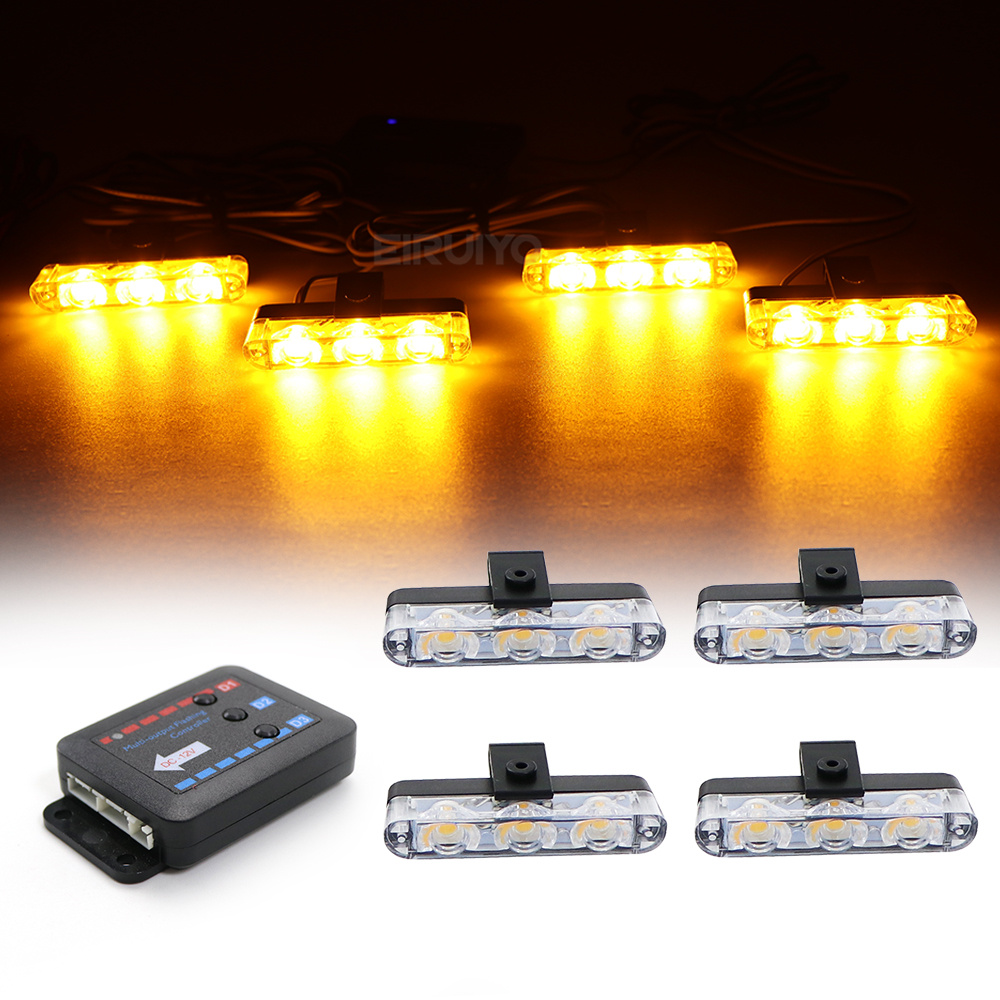4x 3 LED Grill Car LED Strobe  - Sos Light Strobe のレビューと価格
