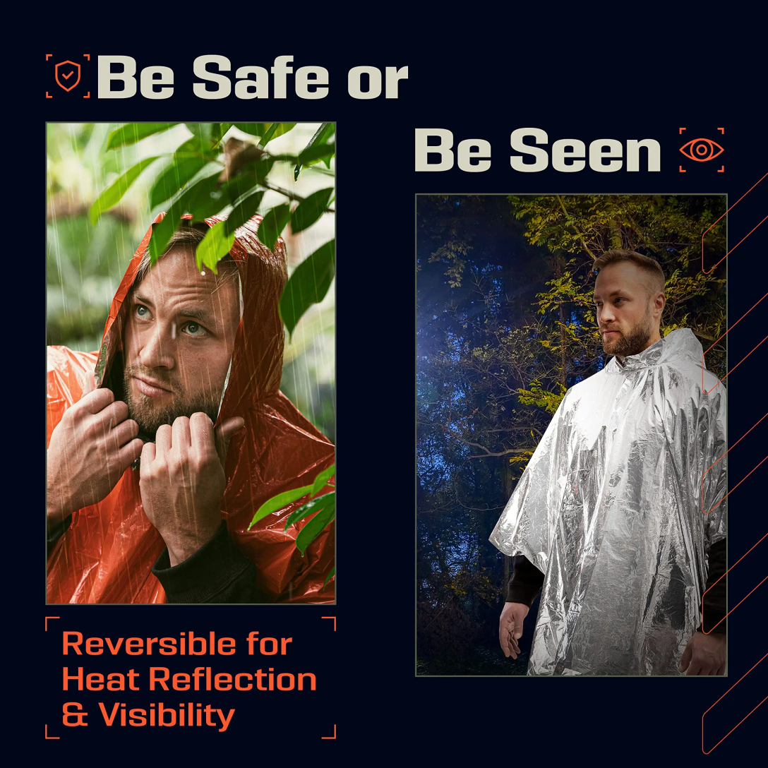 Emergency Rain Poncho with Hoo - Emergency Mylar Tent のレビューと価格