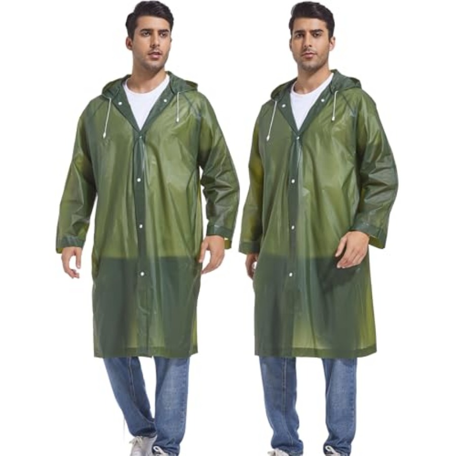 2-Pack Reusable Rain Ponchos f - Emergency Poncho Rain のレビューと価格