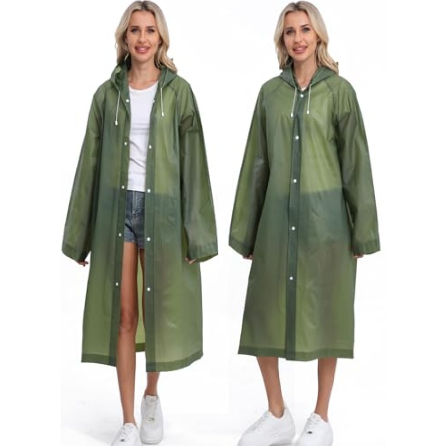 2-Pack Reusable Rain Ponchos f - Emergency Poncho Rain のレビューと価格