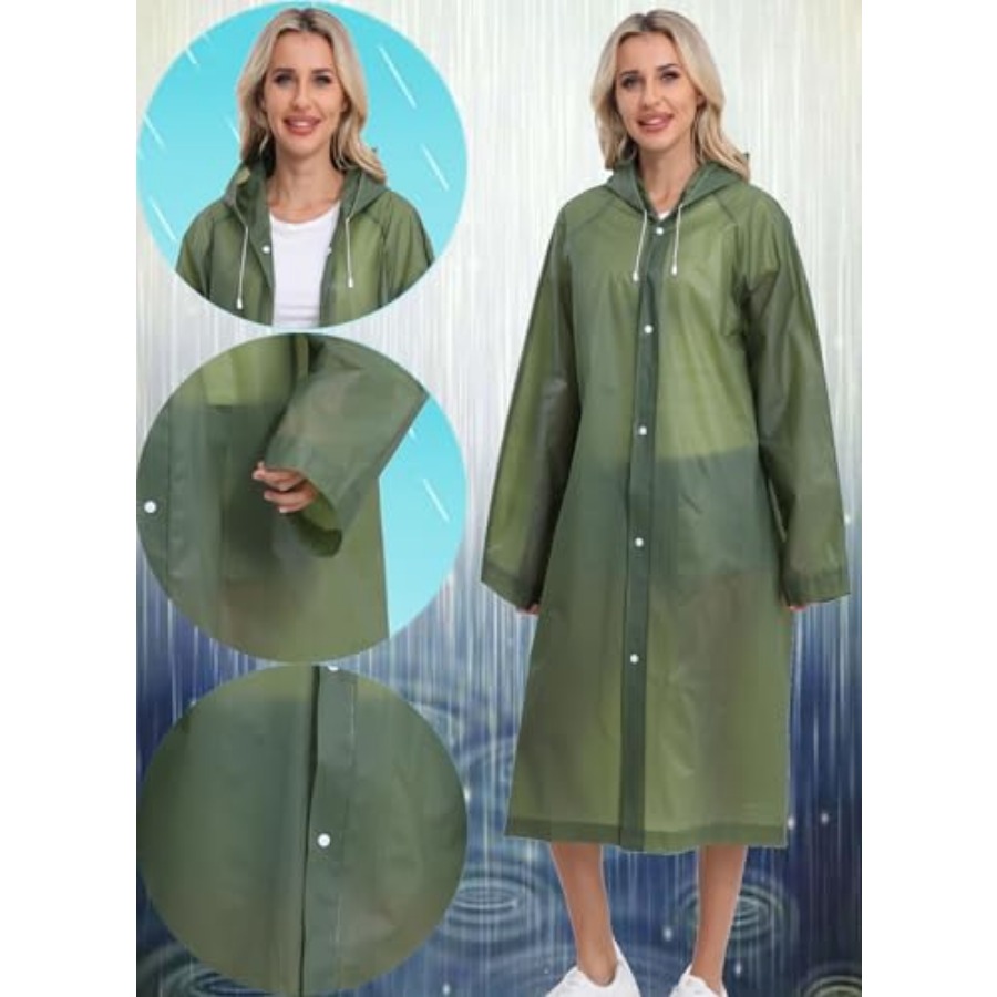 2-Pack Reusable Rain Ponchos f - Emergency Poncho Rain のレビューと価格